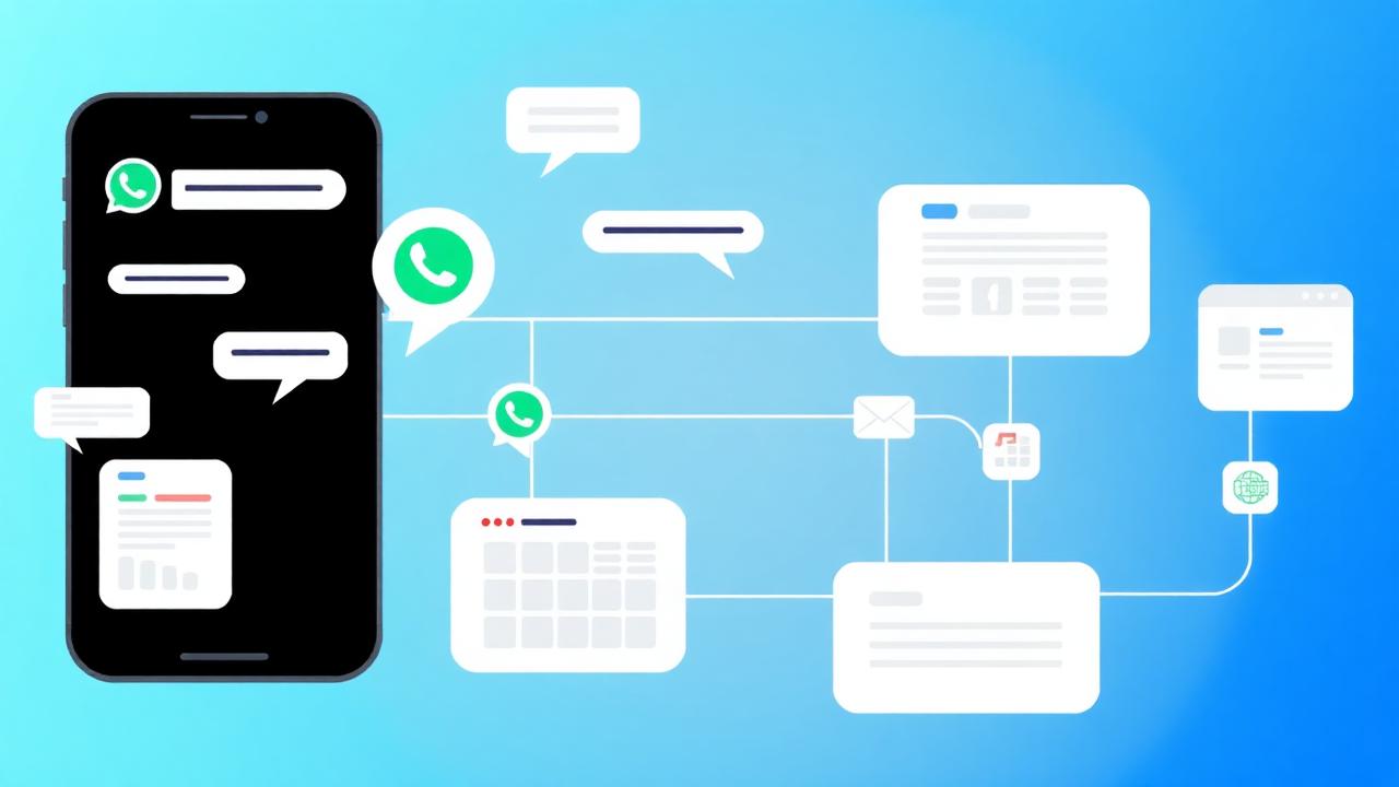Agent connecting messaging platforms to databases and spreadsheets